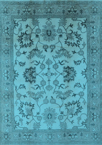 Oriental Light Blue Traditional Rug, urb2884lblu