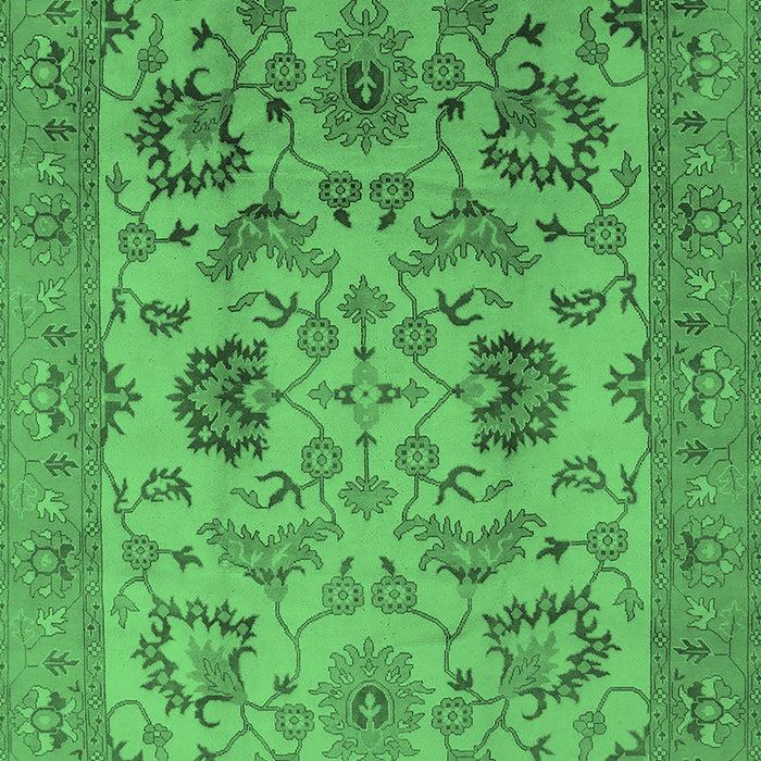 Oriental Emerald Green Traditional Rug, urb2884emgrn