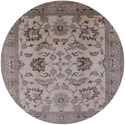Round Machine Washable Industrial Modern Puce Purple Rug, wshurb2884