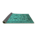 Sideview of Oriental Turquoise Traditional Rug, urb2884turq