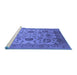 Sideview of Machine Washable Oriental Blue Traditional Rug, wshurb2884blu