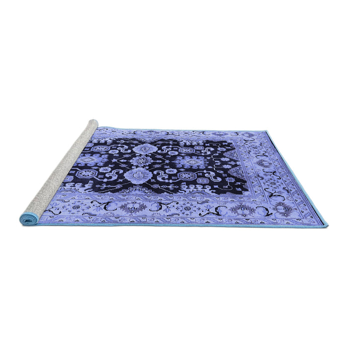 Sideview of Machine Washable Oriental Blue Traditional Rug, wshurb2885blu