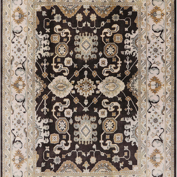 Machine Washable Industrial Modern Dark Brown Rug, wshurb2885