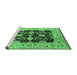 Sideview of Machine Washable Oriental Emerald Green Traditional Area Rugs, wshurb2885emgrn