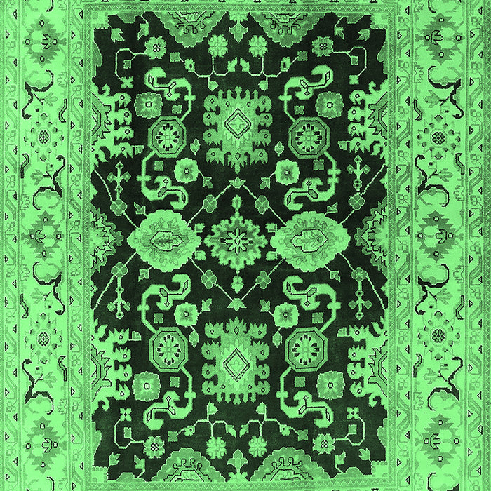 Oriental Emerald Green Traditional Rug, urb2885emgrn
