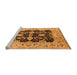 Sideview of Machine Washable Oriental Orange Traditional Area Rugs, wshurb2885org