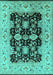 Oriental Turquoise Traditional Rug, urb2885turq