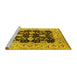 Sideview of Machine Washable Oriental Yellow Traditional Rug, wshurb2885yw