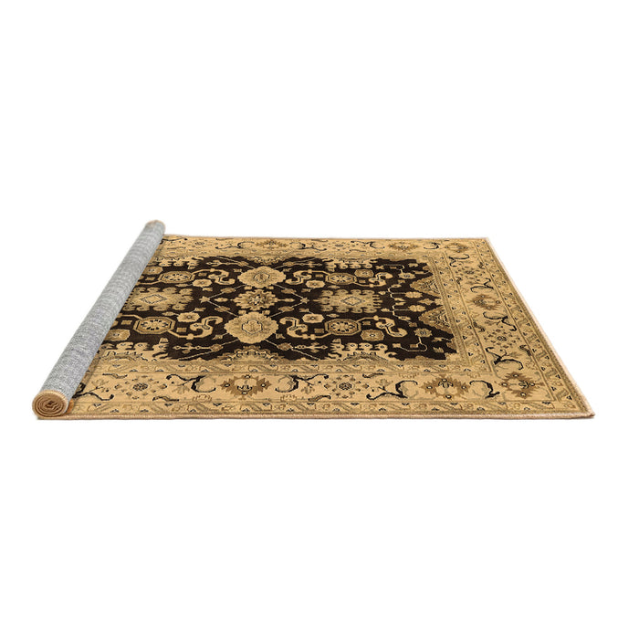 Sideview of Machine Washable Oriental Brown Traditional Rug, wshurb2885brn