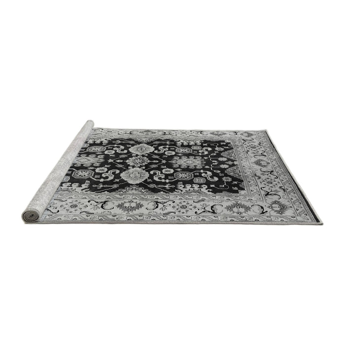 Sideview of Machine Washable Oriental Gray Traditional Rug, wshurb2885gry