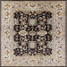 Square Machine Washable Industrial Modern Dark Brown Rug, wshurb2885