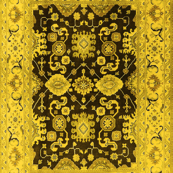 Oriental Yellow Traditional Rug, urb2885yw