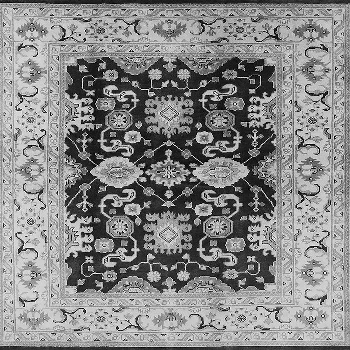 Square Oriental Gray Traditional Rug, urb2885gry