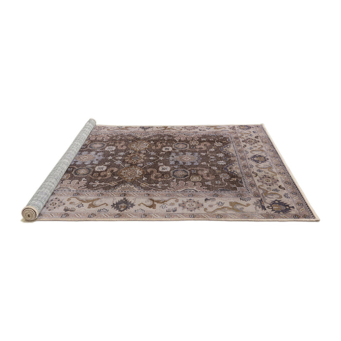 Sideview of Machine Washable Industrial Modern Puce Purple Rug, wshurb2886