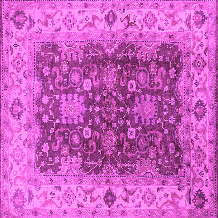 Square Machine Washable Oriental Pink Traditional Rug, wshurb2886pnk