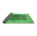 Sideview of Oriental Emerald Green Traditional Rug, urb2886emgrn