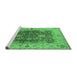 Sideview of Machine Washable Oriental Emerald Green Traditional Area Rugs, wshurb2886emgrn