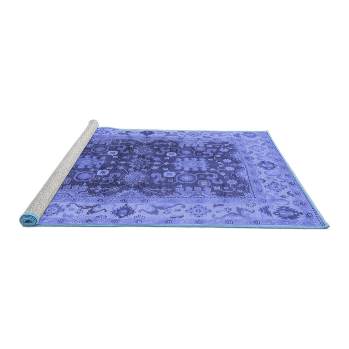 Sideview of Machine Washable Oriental Blue Traditional Rug, wshurb2886blu