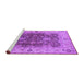 Sideview of Machine Washable Oriental Purple Traditional Area Rugs, wshurb2886pur