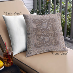 Front View of Mid-Century Modern Urban Square Puce Purple Throw Pillow, 18 inch by 18 inch, pwurb2886