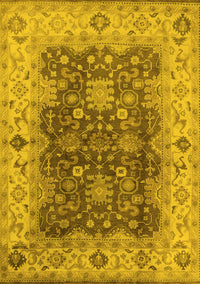 Oriental Yellow Traditional Rug, urb2886yw