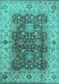 Oriental Turquoise Traditional Rug, urb2886turq