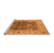 Sideview of Machine Washable Oriental Orange Traditional Area Rugs, wshurb2886org