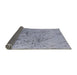 Sideview of Mid-Century Modern Slate Blue Grey Solid Rug, urb2887