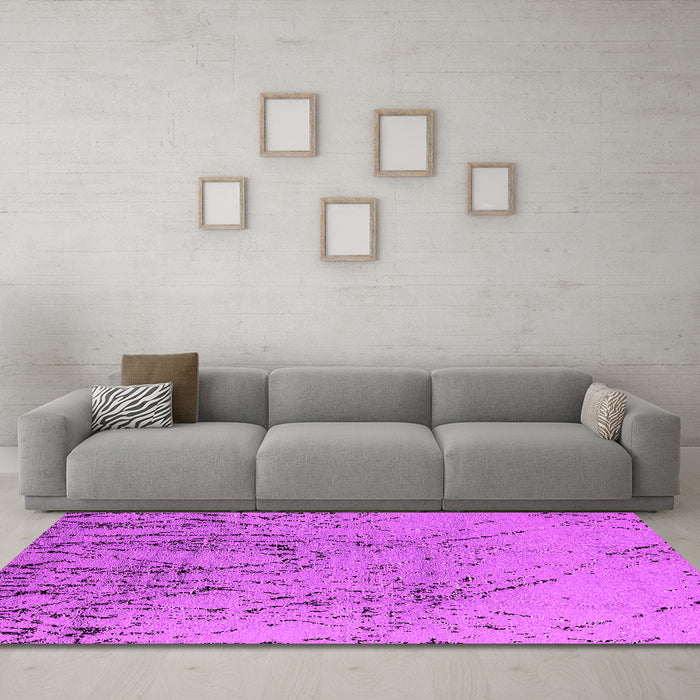 Machine Washable Solid Pink Modern Rug in a Living Room, wshurb2887pnk