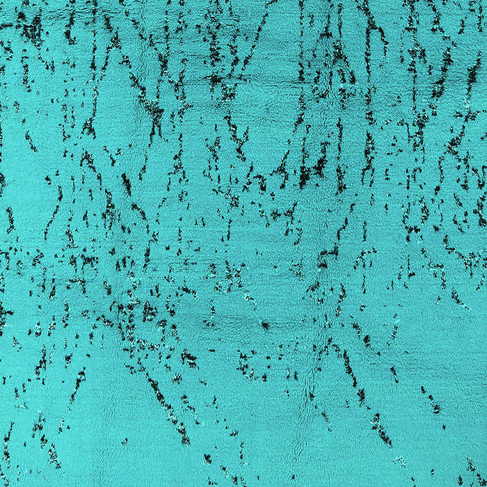 Solid Turquoise Modern Rug, urb2887turq