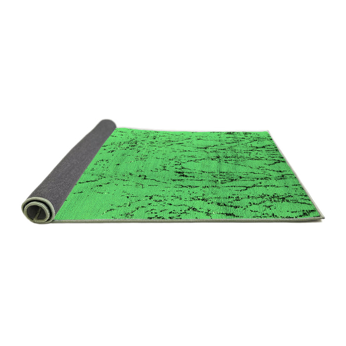 Sideview of Solid Green Modern Rug, urb2887grn