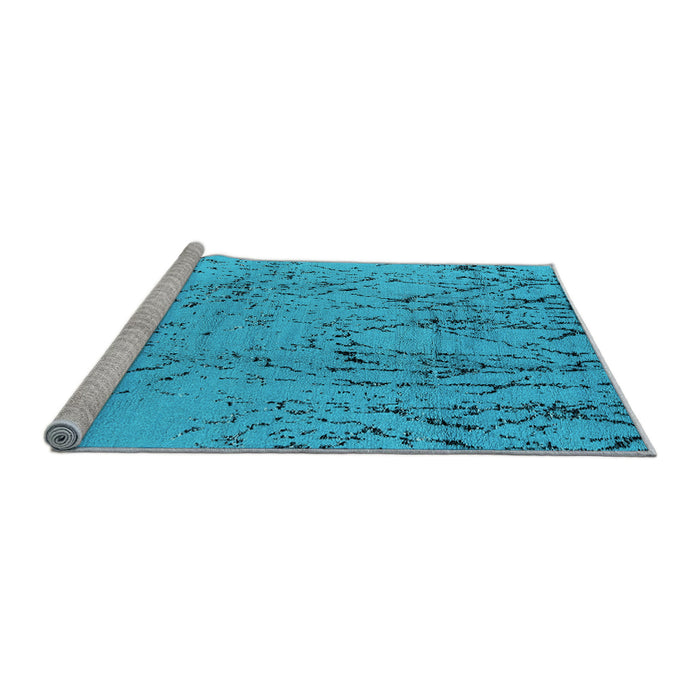 Sideview of Machine Washable Solid Light Blue Modern Rug, wshurb2887lblu