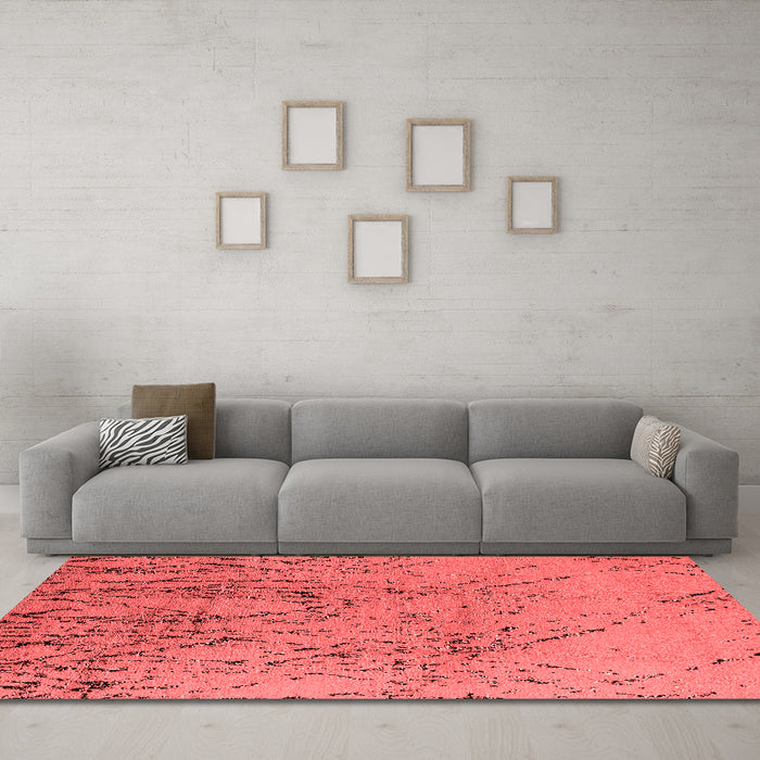 Modern Red Washable Rugs