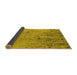 Sideview of Solid Yellow Modern Rug, urb2887yw