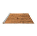 Sideview of Machine Washable Solid Orange Modern Area Rugs, wshurb2887org