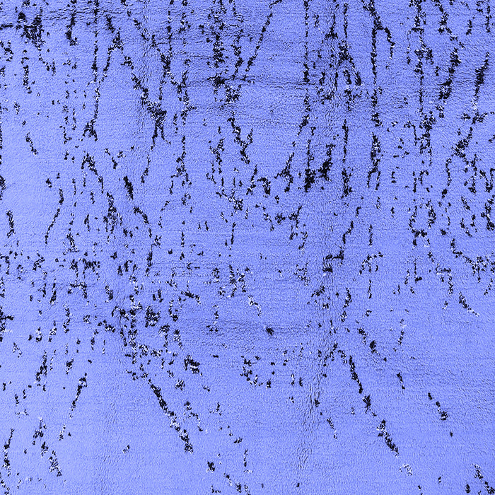 Machine Washable Solid Blue Modern Rug, wshurb2887blu