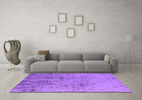 Machine Washable Solid Purple Modern Rug, wshurb2887pur