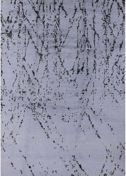 Mid-Century Modern Slate Blue Grey Solid Rug, urb2887