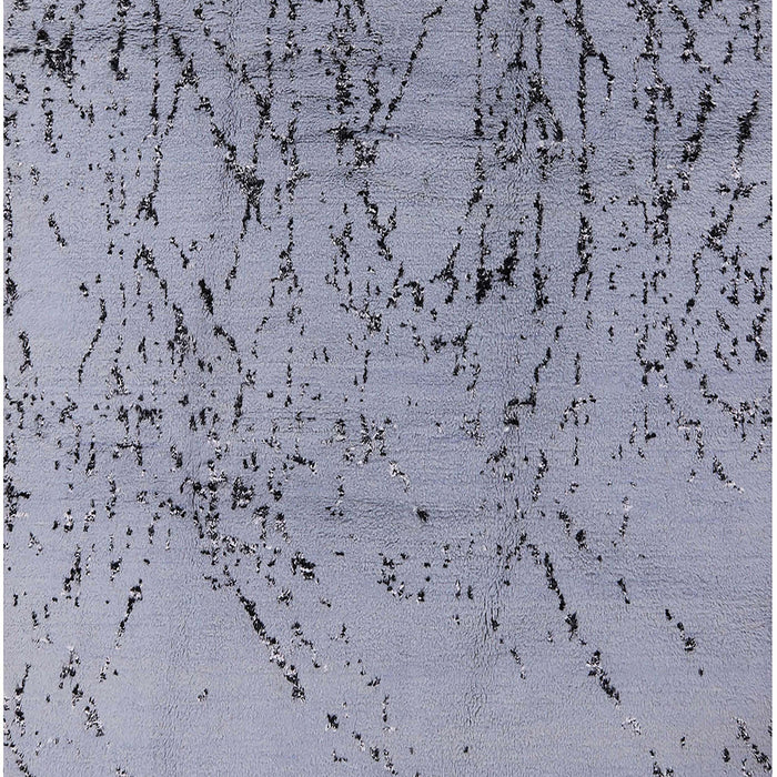 Mid-Century Modern Slate Blue Grey Solid Rug, urb2887