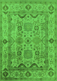 Oriental Green Traditional Rug, urb2888grn