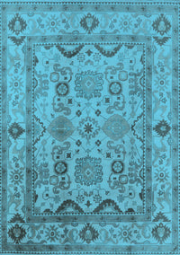 Oriental Light Blue Traditional Rug, urb2888lblu