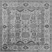 Square Machine Washable Oriental Gray Traditional Rug, wshurb2888gry