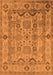 Machine Washable Oriental Orange Traditional Area Rugs, wshurb2888org