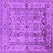 Square Oriental Purple Traditional Rug, urb2888pur