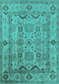 Oriental Turquoise Traditional Rug, urb2888turq