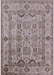 Machine Washable Industrial Modern Silver Pink Rug, wshurb2888