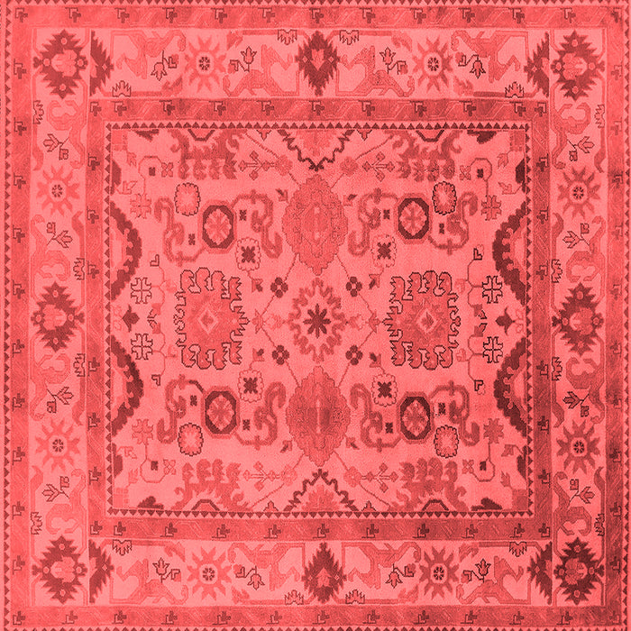 Machine Washable Oriental Red Traditional Rug, wshurb2888red
