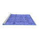 Sideview of Machine Washable Oriental Blue Traditional Rug, wshurb2888blu