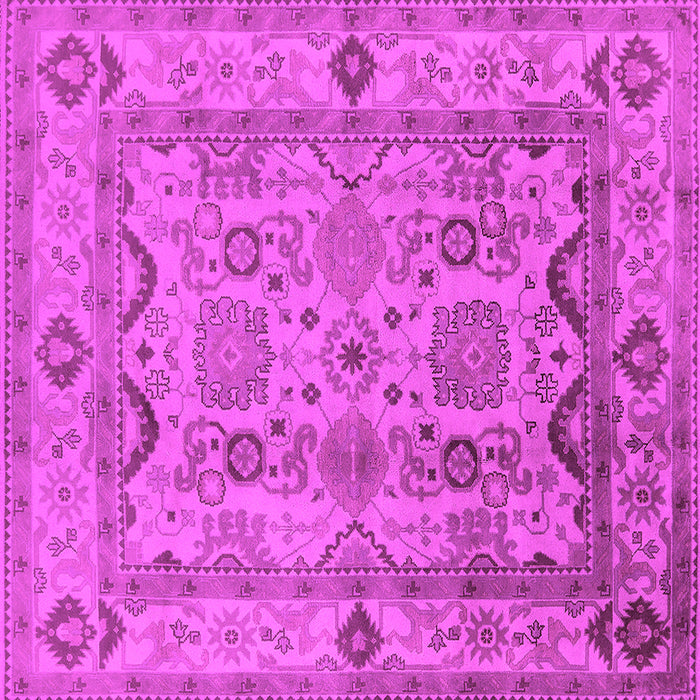 Square Machine Washable Oriental Pink Traditional Rug, wshurb2888pnk