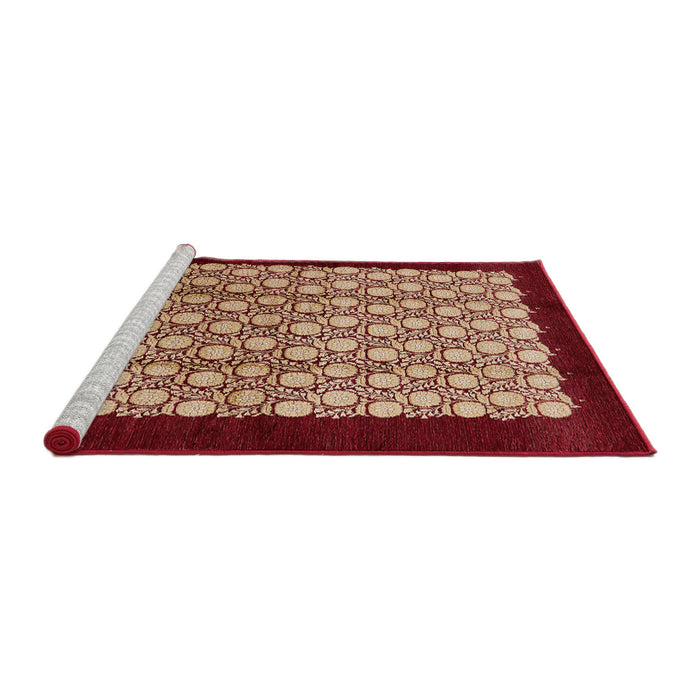 Sideview of Machine Washable Industrial Modern Brown Sand Brown Rug, wshurb2889